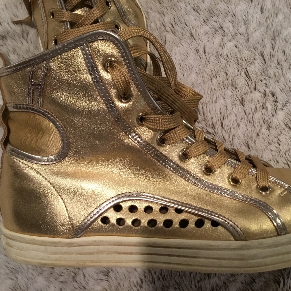 Gold Sneakers purchased in Paris